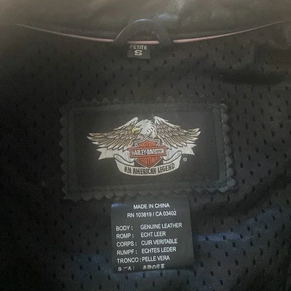 Women’s Harley Davidson Leather Jacket Pink Rose, petite Small EUC​​​​​​​​ - Picture 6 of 10